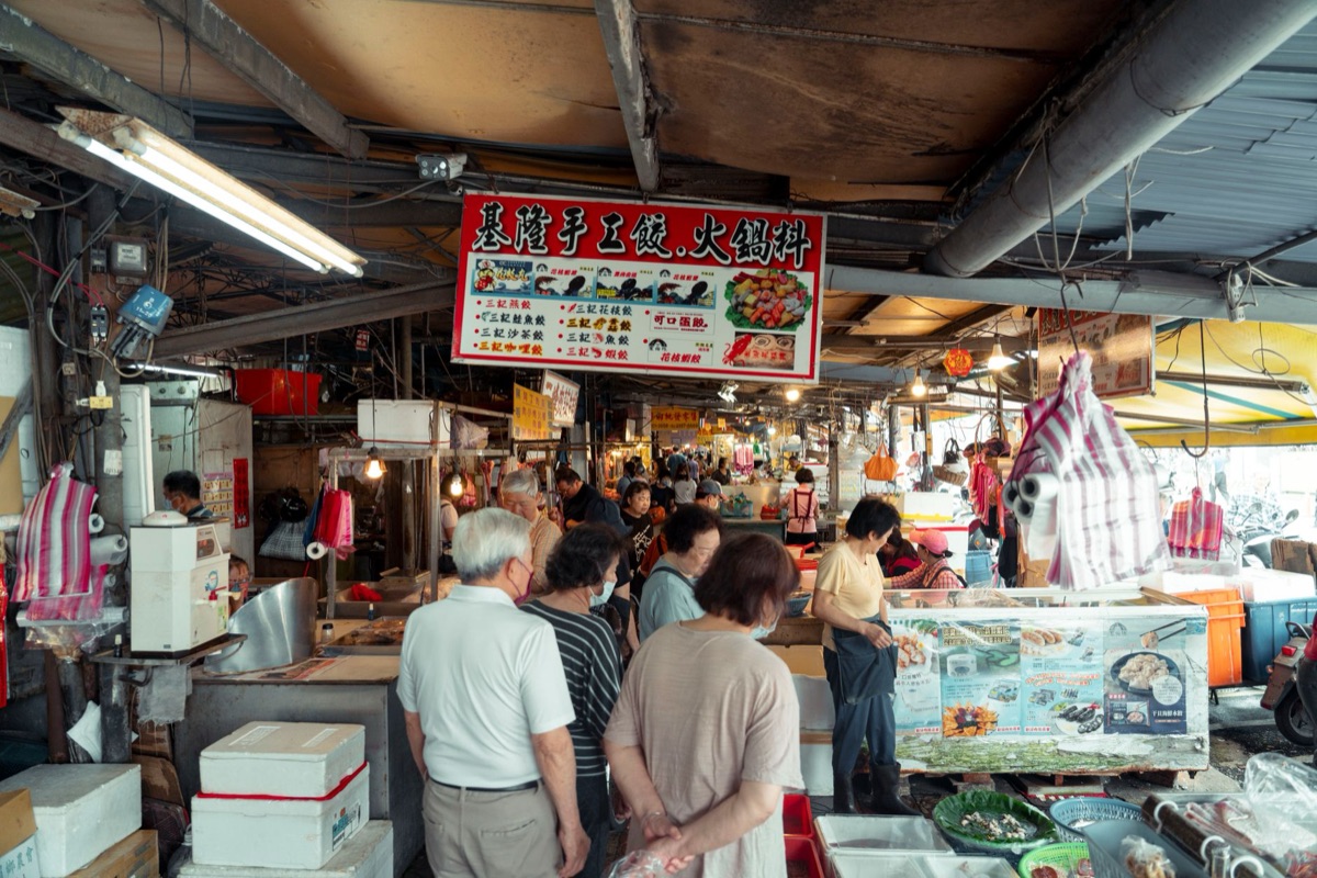 stall di mercato tradizionale a Incheon