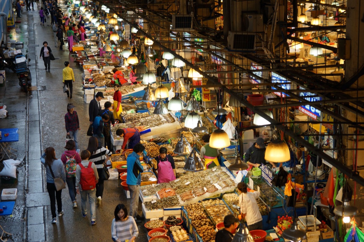 Incheon traditional market stall
