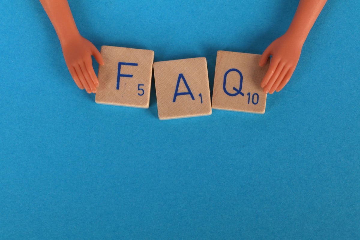 FAQ-Seite mit Hinweis zu Promo-Code-Eingabe