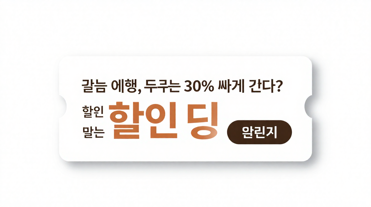같은 여행, 누구는 30% 싸게 간다? 할인 받는 법 총정리